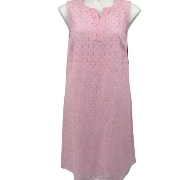 Kim Rogers Pink Sleeveless Eyelet Dress PXL - Picture 1 of 3